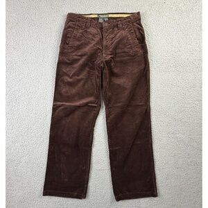 Mountain Khakis Corduroy Pants Mens 34x32 Brown Straight  Outdoor Casual Stretch
